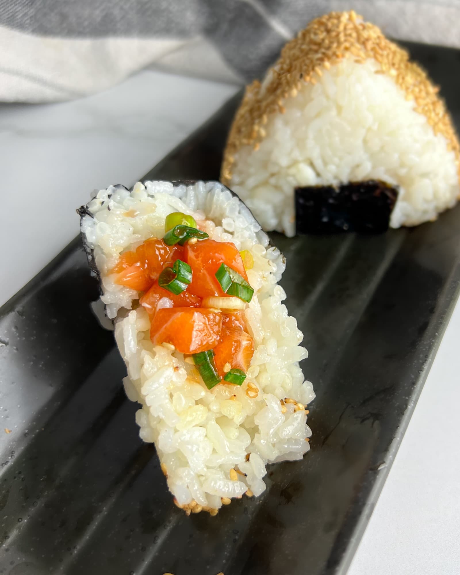 Sesame Salmon Onigiri Sushi Crafty Cookbook