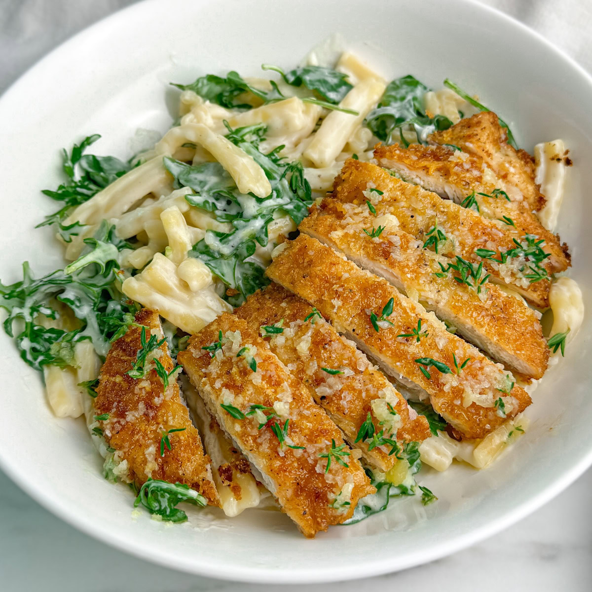 Garlic Parmesan Chicken Pasta - Crafty Cookbook